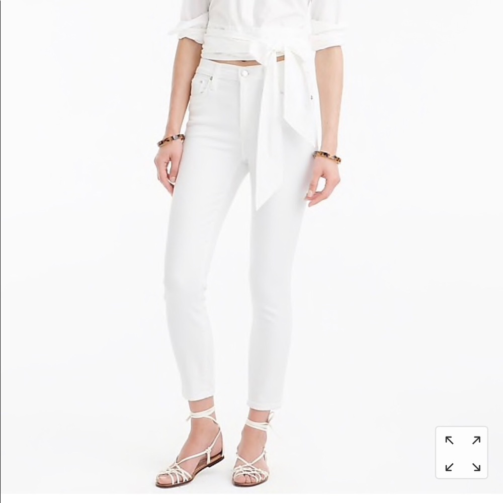 J. Crew Lookout High-Rise Crop White Jeans Size 28